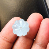 13mm Natural Aquamarine Melon Bead Huge Carved Blue Gemstone Loose Bead-PPH61