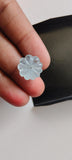 13.6mm Natural Aquamarine Melon Bead Huge Carved Blue Gemstone Loose Bead-PPH63