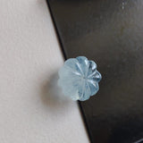13.6mm Natural Aquamarine Melon Bead Huge Carved Blue Gemstone Loose Bead-PPH63