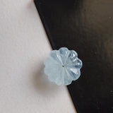 13.6mm Natural Aquamarine Melon Bead Huge Carved Blue Gemstone Loose Bead-PPH63