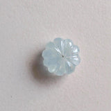 13.6mm Natural Aquamarine Melon Bead Huge Carved Blue Gemstone Loose Bead-PPH63