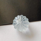 15.2mm Aquamarine Melon Beads, Huge Natural Aquamarine Carved Melon Beads-PPH65