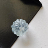 15.2mm Aquamarine Melon Beads, Huge Natural Aquamarine Carved Melon Beads-PPH65