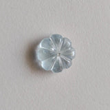 12.6mm Aquamarine Melon Beads, Huge Natural Aquamarine Carved Melon Beads-PPH67