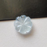 12.6mm Aquamarine Melon Beads, Huge Natural Aquamarine Carved Melon Beads-PPH67