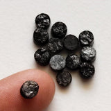 Natural Black Rough Disc Raw Black Diamond Tyre Bead Loose Diamond-PPKJ230
