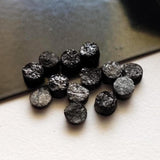 Natural Black Rough Disc Raw Black Diamond Tyre Bead Loose Diamond-PPKJ230