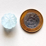 12.6mm Aquamarine Melon Beads, 1 Pc Huge Carved Melon Beads Natural Aquamarine