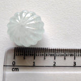 17.5mm Aquamarine Melon Beads, 1 Pc Huge Carved Melon Beads Natural Aquamarine