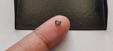 3.6x2.5mm Salt Pepper Emerald Cut Diamond Conflict Free Loose Diamond Ring
