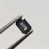 3.6x2.5mm Salt Pepper Emerald Cut Diamond Conflict Free Loose Diamond Ring
