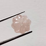 10mm Morganite Melon Beads, 1 Pc Pink Aquamarine Carved Melon Beads, Natural