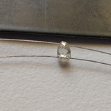 0.13Ct Faceted Diamond Teardrop, Double Drilled Briolette Bead (3.6x2.3mm )