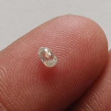 0.13Ct Faceted Diamond Teardrop, Double Drilled Briolette Bead (3.4x2.3mm )