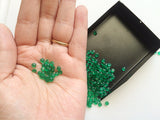 4mm Green Onyx Faceted Cabochons, Calibrated Green Onyx Flat Back Cabochons