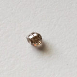 4.1x3mm Champagne Pink Diamond Briolette Faceted Teardrop Conflict Free Loose