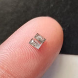 3x1.8mm Salt And Pepper Diamond Pair Baguette Cut Conflict Free Natural Ring