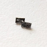 3x1.8mm Salt And Pepper Diamond Pair Baguette Cut Conflict Free Natural Ring