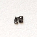 3x1.8mm Salt And Pepper Diamond Pair Baguette Cut Conflict Free Natural Ring