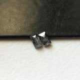 3x1.8mm Salt And Pepper Diamond Pair Baguette Cut Conflict Free Natural Ring
