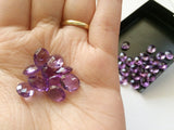 7x9mm Amethyst Oval Checkboard Stones, Amethyst Rose Cut Both Side