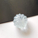 15.2mm Aquamarine Melon Beads, Huge Natural Aquamarine Carved Melon Beads-PPH65