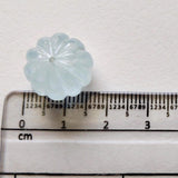 15mm Aquamarine Melon Beads, Huge Natural Aquamarine Carved Melon Beads-PPH66