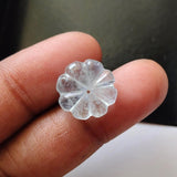 12.6mm Aquamarine Melon Beads, Huge Natural Aquamarine Carved Melon Beads-PPH67