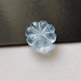 12.6mm Aquamarine Melon Beads, Huge Natural Aquamarine Carved Melon Beads-PPH67