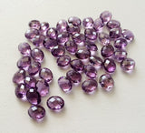 7x9mm Amethyst Oval Checkboard Stones, Amethyst Rose Cut Both Side