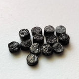 Natural Black Rough Disc Raw Black Diamond Tyre Bead Loose Diamond-PPKJ230