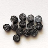 Natural Black Rough Disc Raw Black Diamond Tyre Bead Loose Diamond-PPKJ230