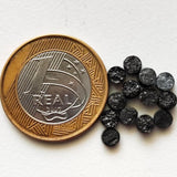 Natural Black Rough Disc Raw Black Diamond Tyre Bead Loose Diamond-PPKJ230