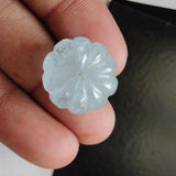12.6mm Aquamarine Melon Beads, 1 Pc Huge Carved Melon Beads Natural Aquamarine