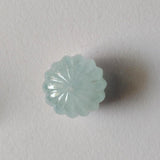 17.5mm Aquamarine Melon Beads, 1 Pc Huge Carved Melon Beads Natural Aquamarine