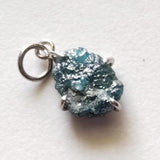 Blue Diamond Pendant Natural Diamond Necklace Charm Conflict Free Fine Jewelry