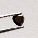 Black Rose Cut Diamond Heart Shape Natural Raw Diamond Faceted Cabochon Loose