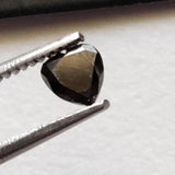 Black Rose Cut Diamond Heart Shape Natural Raw Diamond Faceted Cabochon Loose