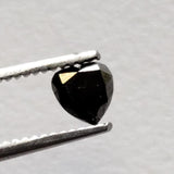 Black Rose Cut Diamond Heart Shape Natural Raw Diamond Faceted Cabochon Loose