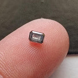 3.6x2.5mm Salt Pepper Emerald Cut Diamond Conflict Free Loose Diamond Ring
