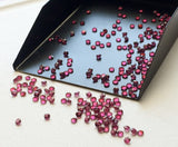 2.5mm Garnet Cut Stones, Faceted Pink Garnet Loose Gemstone, Garnet Rose Cut Gem