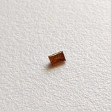 Cognac Brown Baguette Diamond, Rare 3x2mm Champagne Baguette Cut Rectangle