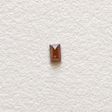 Cognac Brown Baguette Diamond, Rare 3x2mm Champagne Baguette Cut Rectangle