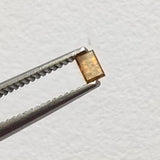 Cognac Brown Baguette Diamond, Rare 3x2mm Champagne Baguette Cut Rectangle