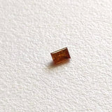 Cognac Brown Baguette Diamond, Rare 3x2mm Champagne Baguette Cut Rectangle