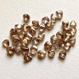 3-3.5 mm Brown Diamond Rough Crystals, 1 CT Natural Light Brown Raw Diamond