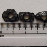 13-14mm Raw Black Diamond Bead, Loose Huge Hole Bead Rough Uncut Black Drilled