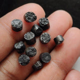 Natural Black Rough Diamond Disc Raw Black Diamond Tyre Bead Loose Diamond