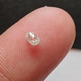 0.13Ct Faceted Diamond Teardrop, Double Drilled Briolette Bead (3.6x2.3mm )
