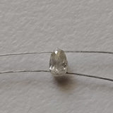 0.13Ct Faceted Diamond Teardrop, Double Drilled Briolette Bead (3.4x2.3mm )